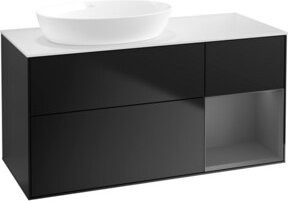 V&B Waschtischunterschrank Finion in Blau und Weiß, lackiert, Breite: 120 cm, Tiefe: 50,1 cm, Höhe: 50,1 cm - Bild 1