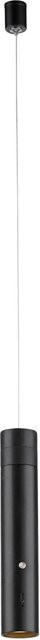 Just Light LED-Akku-Pendelleuchte Attach Schwarz, dimmbar und höhenverstellbar, Durchmesser: 16 cm, Höhe: 120 cm - Bild 1