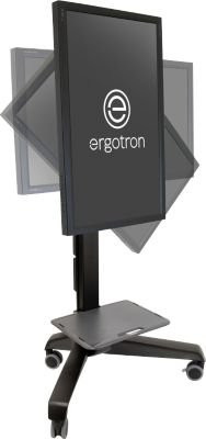 Ergotron Neo-Flex Mobile MediaCenter UHD TV-Rollwagen 24-192-085, schwarz, für 4K UHD Bildschirme bis 54 kg, höhenverstellbar, neig- und drehbar, VESA-kompatibel - Bild 3