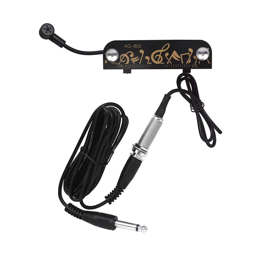 SLADE Magnetischer Schallloch-Tonabnehmer für Akustikgitarren mit Audiokabel und Tone-Volume-Controller in Gold oder Schwarz - Bild 3