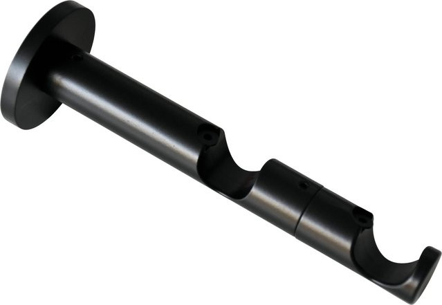 Schöner Wohnen Wandhalter Leon 2-läufig für Gardinenstangen Ø 20 mm Schwarz Matt - Bild 1