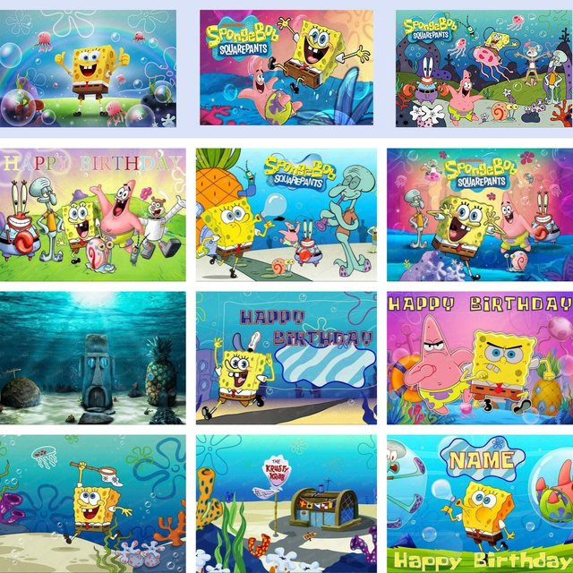 Potdemiel SpongeBob Schwammkopf Partyhintergrund Dekoration für Geburtstag und Babyparty in Mehrfarbig - Bild 1