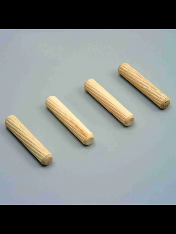 100 Stück meterk Holzdübel beige, geriffelte Passstifte für Möbel und Schränke, Durchmesser: 6 mm, Länge: 40 mm - Bild 4