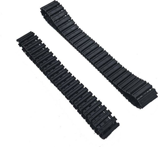 YUENHOANG Gummi-Reifengürtel, DIY-Teile für Spielzeug-Panzer, Schwarz - Bild 1