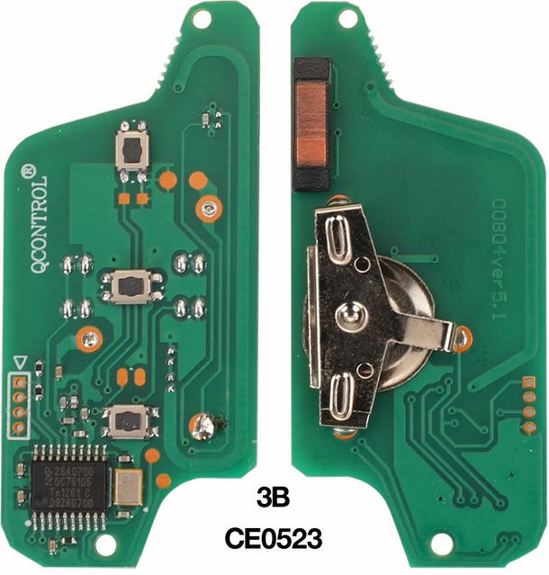 Jingyuqin Remote ASK/FSK Autoschlüssel für Peugeot 207 307 308 407 607 807 und Citroen C2 C3 C4 C5 C6 in Grün - Bild 1