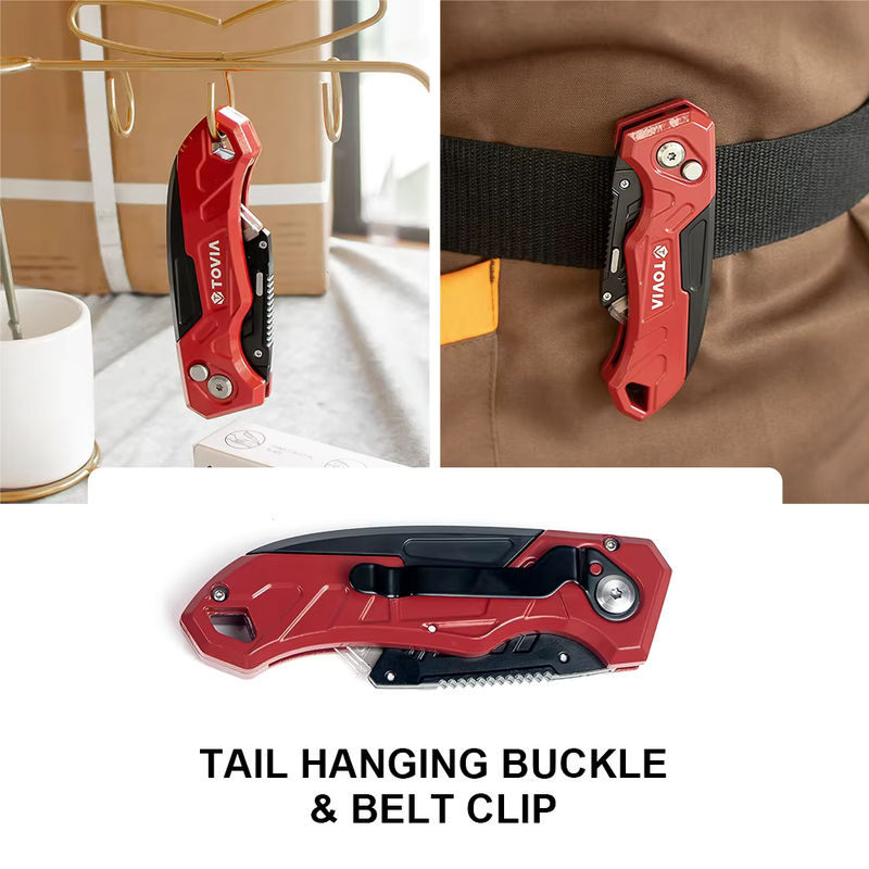 T TOVIA Klappmesser mit austauschbaren Klingen als Allzweckmesser für Kartons und Handwerk im Outdoor-Einsatz - Bild 6