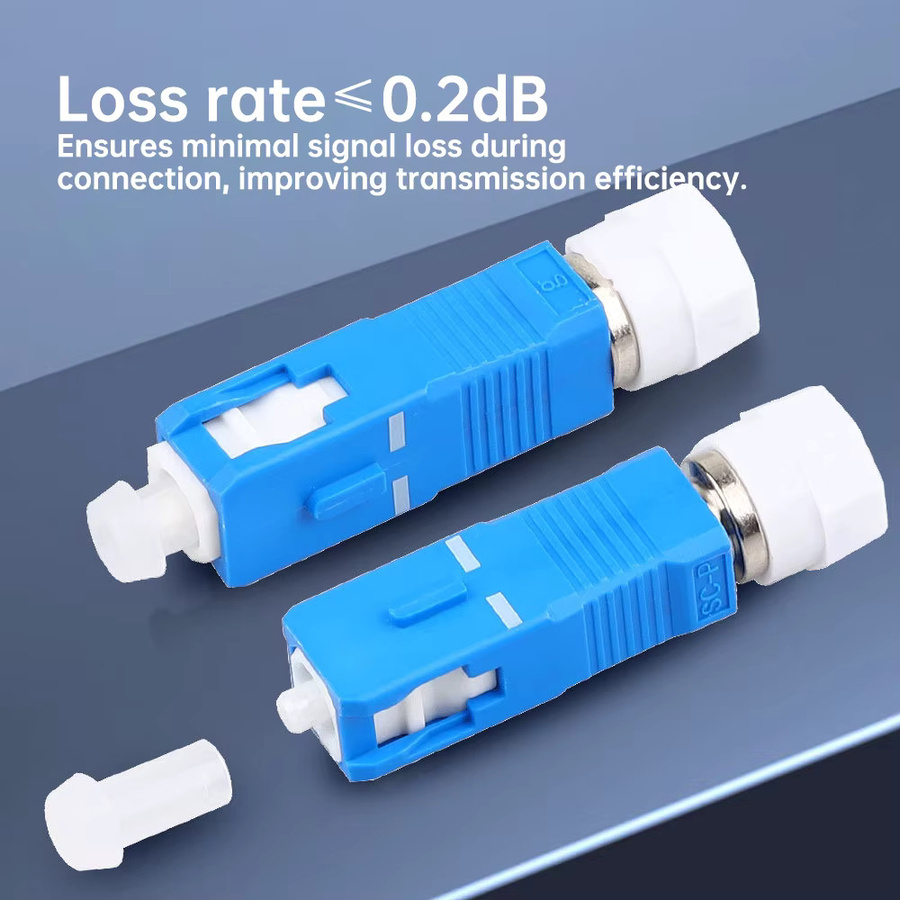 Natalink SC auf FC Glasfaseradapter UPC Simplex für FTTP Optic Patchkabel Pigtail Docking in Blau - Bild 2