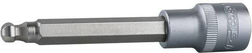 KS Tools 1/2" Bit-Stecknuss Innensechskant mit Kugelkopf lang 6 mm in Silber - Bild 1