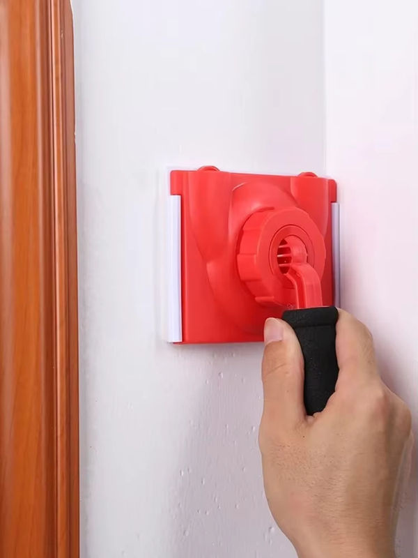 Professioneller Kantenpinsel für Wand und Decke zur präzisen Farbtrennung in Weiß und Rot - Bild 6