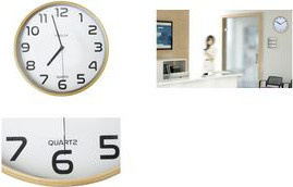 UNiLUX Wanduhr BALTIC aus Holz in Braun mit schwarzen Zahlen, Durchmesser: 30 cm - Bild 1