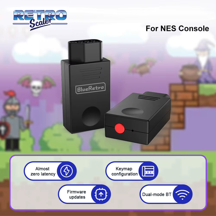 RetroScaler Blueretro Wireless Controller Adapter in Schwarz für PS3, PS4, Nintendo Switch und 8Bitdo Ipega 9076 via Bluetooth - Bild 2