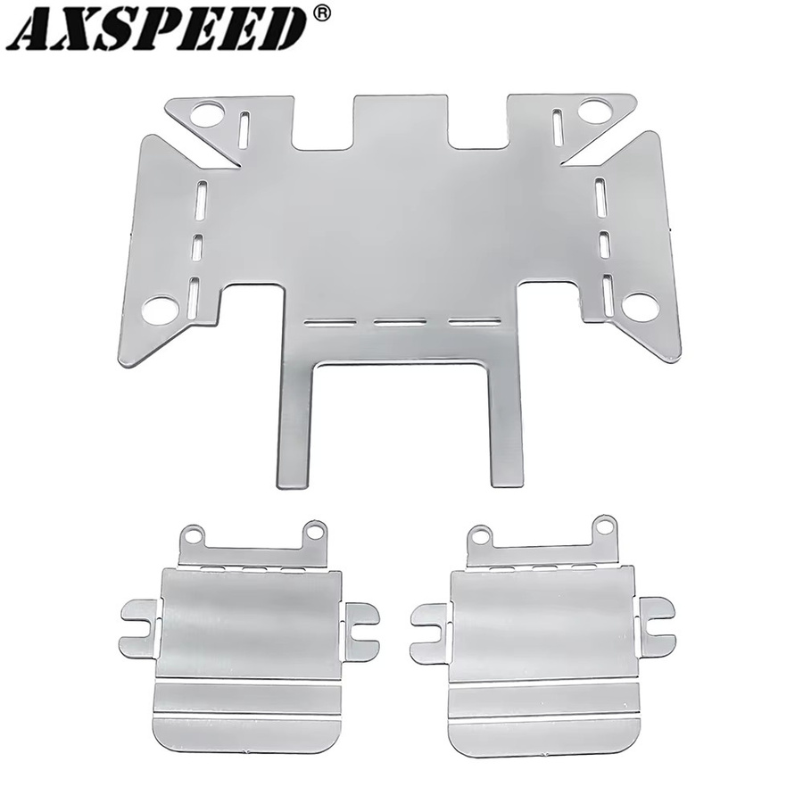 AXSPEED Edelstahl Chassis Armor Skid Plate Achsschutz, 1:18, Metall, Zubehör - Bild 2