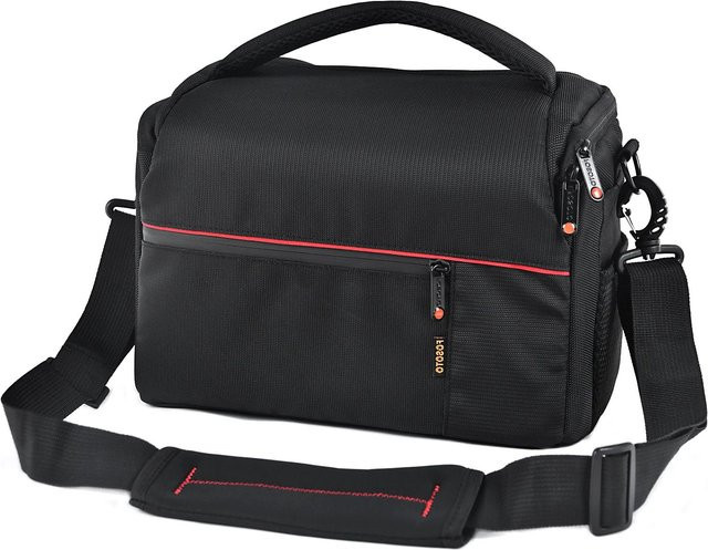 Fosoto DSLR Kamera Umhängetasche in Schwarz, wasserdichte und staubdichte Tasche für Nikon, Canon und Sony M50 - Bild 1