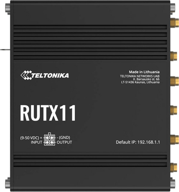 Teltonika RUTX11 WLAN Router mit LTE, Wi-Fi 5, Bluetooth und 4-Port-Switch in Grau - Bild 2