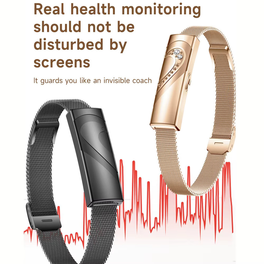 ChiBear Smartwatch-Band mit Anruferinnerung und Fitness-Tracker für Damen und Herren in Schwarz und Multicolour mit Herzfrequenz- und SpO2-Messung - Bild 2