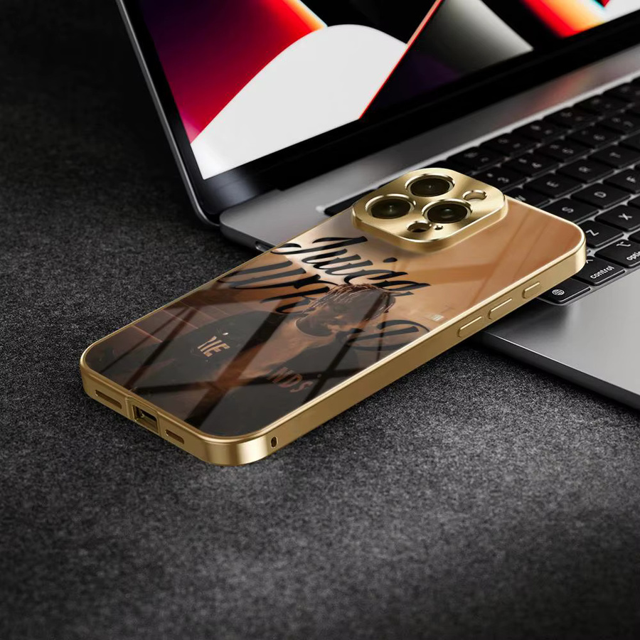 J-Juice WRLD Singer Handyhülle mit galvanisiertem Metall-Bumper für iPhone 17 16 15 14 13 12 Pro Max Plus, stoßfeste Schutzhülle - Bild 2