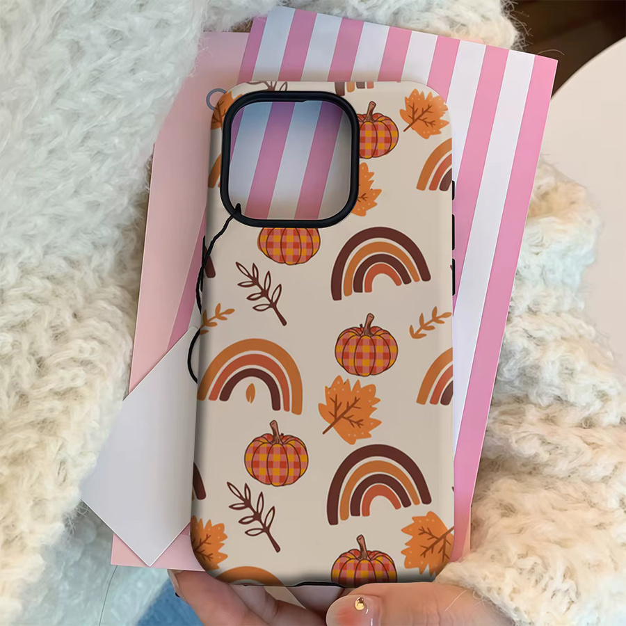 Potdemiel Handyhülle mit Herbsternte-Muster für iPhone 11 bis iPhone 17 Pro Max Plus in Multicolour mit doppelschichtiger Rückseite - Bild 3