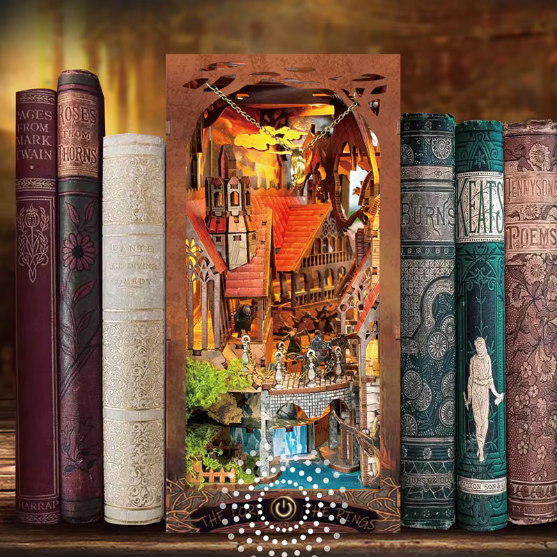 ELEVEN-CUTE Spirit Valley der Magie Ring, DIY Holz Buch Nook Regal Einsatz Kit, Miniatur Modell Kit - Bild 2