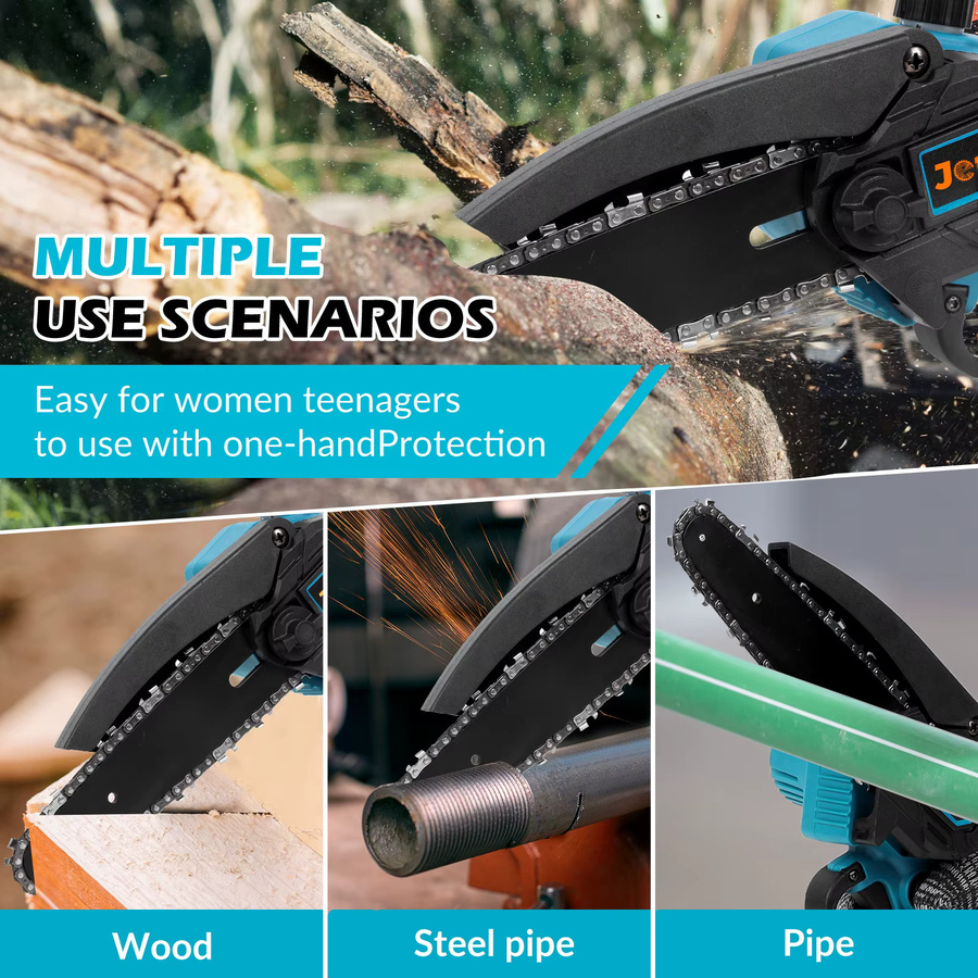 Jemi Tool Kabellose 6-Zoll Elektrische Kettensäge Kompatibel mit Makita 18V Akku Wiederaufladbares Gartenwerkzeug - Bild 3