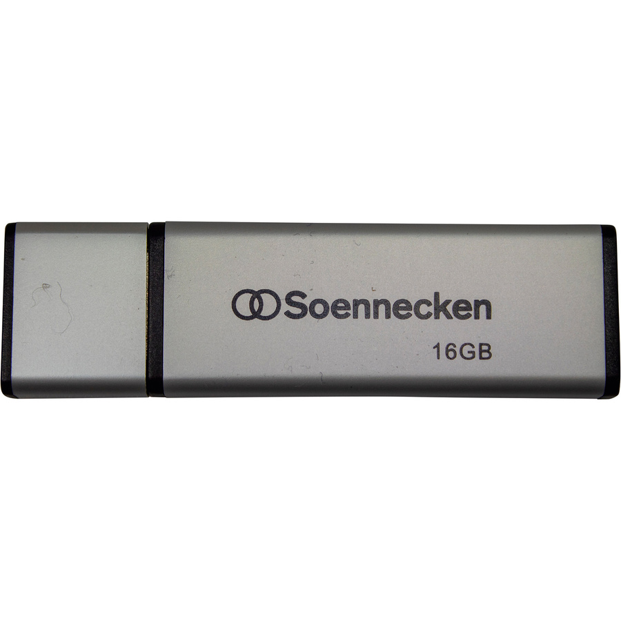 Soennecken USB-Stick mit 16 GB Speicherplatz in Schwarz und Silber mit USB-A Anschluss - Bild 2