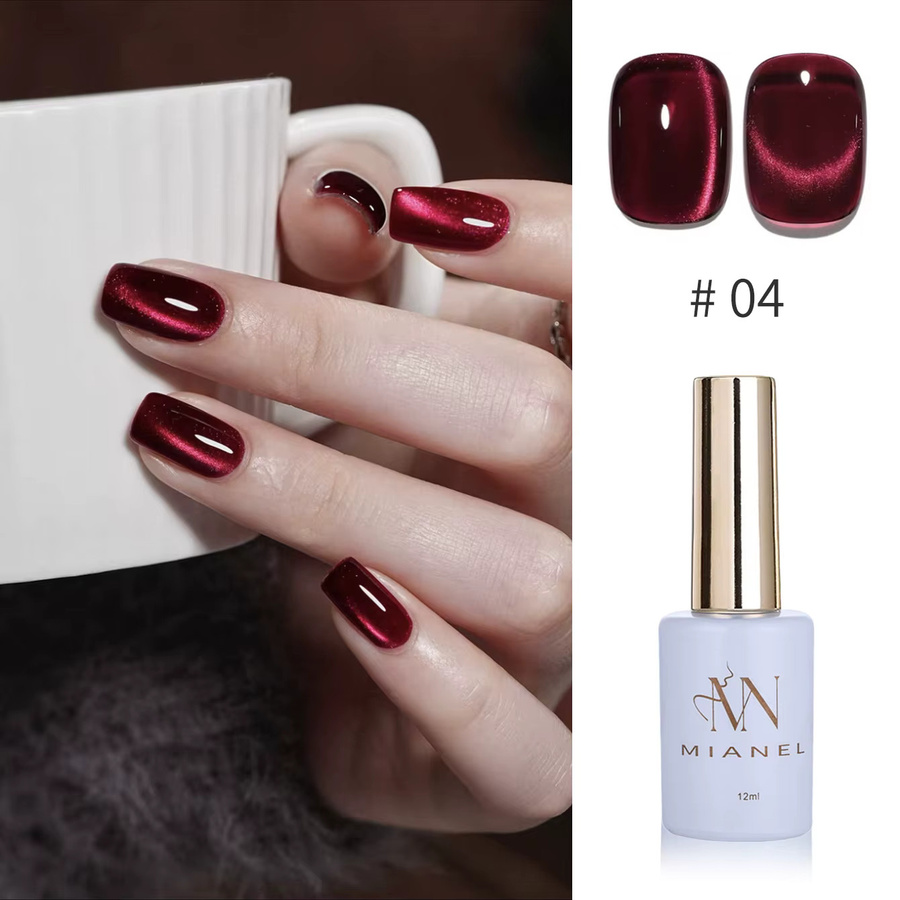 MIANEL Nagellack Gel, Rot, Schimmernd - Bild 5