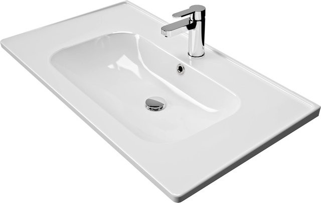 Pelipal Keramik-Waschbecken Trentino in Weiß, rechteckig, Breite: 79 cm - Bild 1