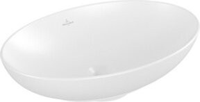 Villeroy & Boch Aufsatzwaschtisch Loop & Friends in Weiß, Oval, B: 56 cm, T: 38 cm, H: 0 cm - Bild 1