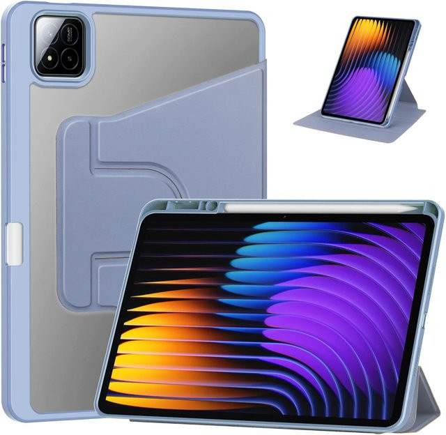 360 Grad drehbare Schutzhülle für Xiaomi Pad 7 und Pad 7 Pro 11,2 Zoll mit Stifthalter in Grau - Bild 1