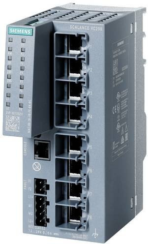 Siemens Industrial Ethernet Switch 6AG1208-0BA00-7AC2, 100 Mbit/s, Grau - Bild 1
