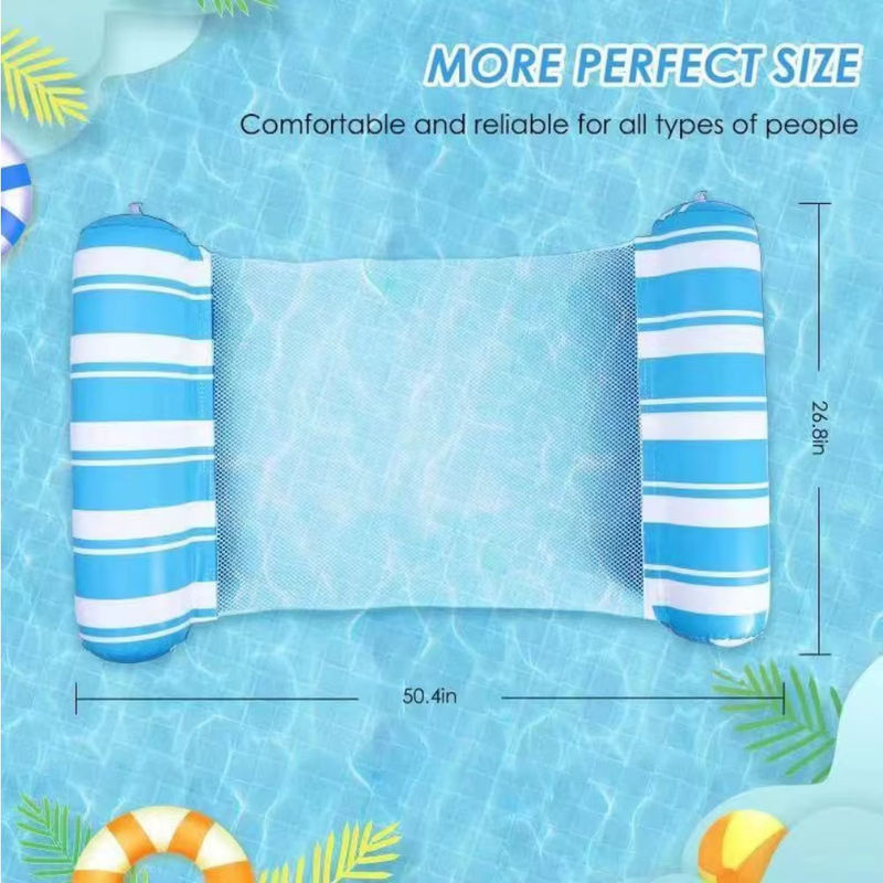 4-in-1 Aufblasbare Pool-Hängematte für Erwachsene in Sky Blue - Bild 2