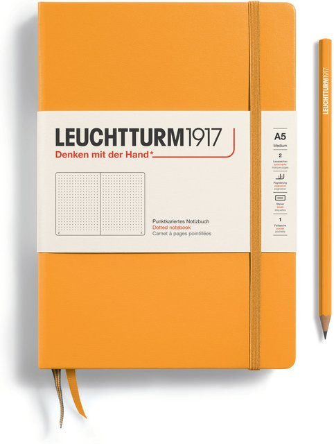 LEUCHTTURM1917 Notizbuch Medium A5 Hardcover Dotted Rising Sun Orange - Bild 1