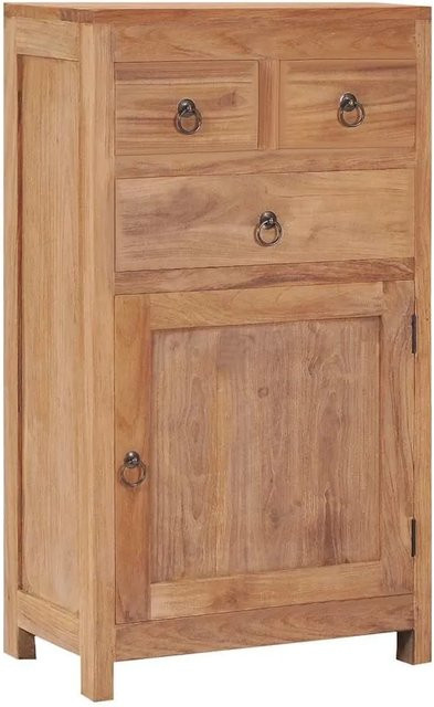 vidaXL Sideboard aus Teak-Massivholz in Braun im Kolonialstil, B/T/H: 50 x 30 x 90 cm - Bild 1