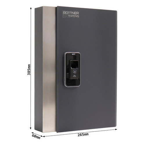 Rottner Schlüsseltresor Key Pro aus Stahl, anthrazit und schwarz, B: 265 cm, H: 38,5 cm - Bild 3