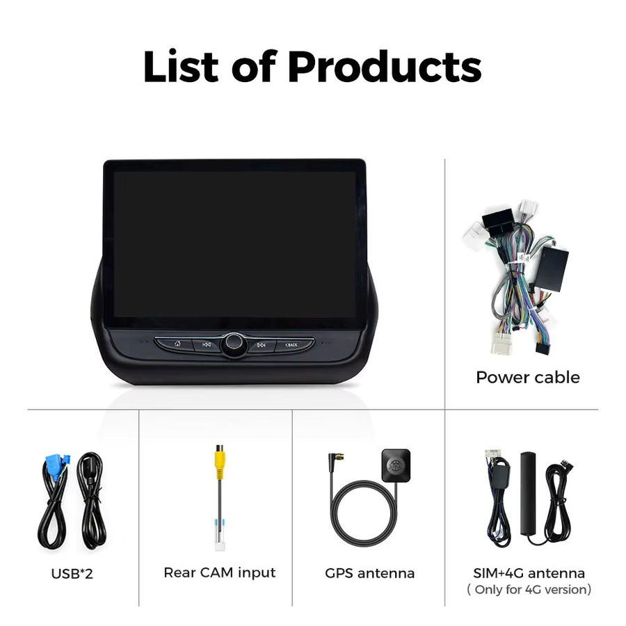 COOROAD Android 14 Multimedia Autoradio mit kabellosem CarPlay und GPS für Chevrolet Camaro 2016-2025, Schwarz - Bild 4