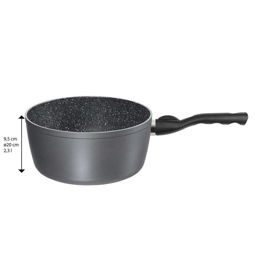 Stoneline Flex Stielkasserolle mit abnehmbarem Griff, Farbe: Grau, Durchmesser: 20 cm - Bild 2