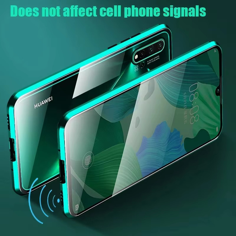 Magnetische 360 Grad Schutzhülle aus Glas und Metall für Huawei Mate 50 40 30 Pro Honor 60 50 Pro Huawei P50 P40 P30 Pro in Schwarz - Bild 3