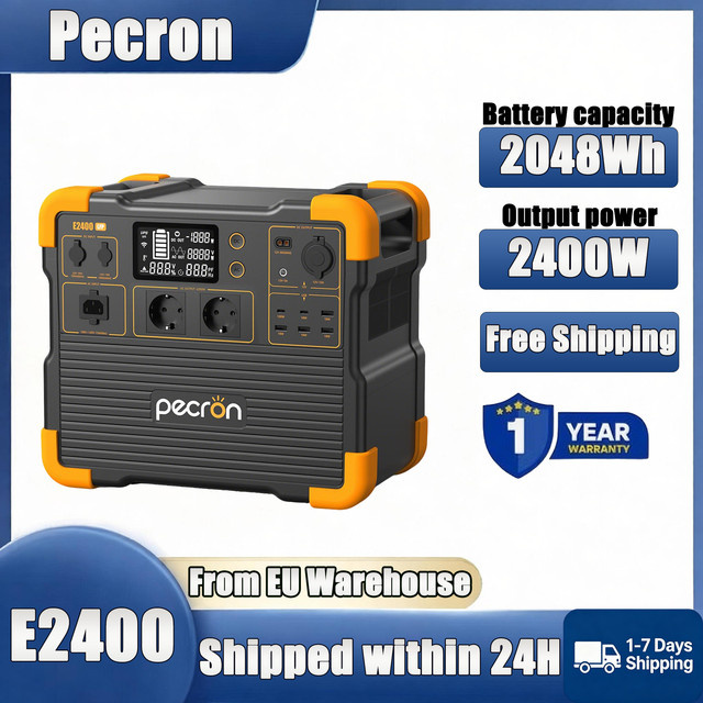 PECRON E2400 Erweiterbares Energiespeichersystem mit 2400W und 2048Wh, Reiner Sinus, Schwarz - Bild 1