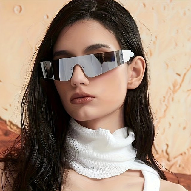 DIXSG Sonnenbrille randlos, rechteckig, Damen, verspiegelt - Bild 1