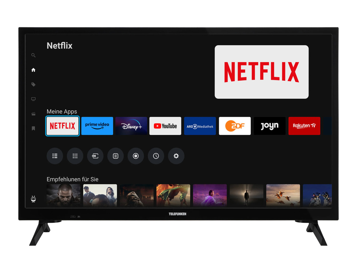 Telefunken XH24TO550S Smart TV 24 Zoll LED Fernseher in Schwarz mit HDR, Triple-Tuner und HD-ready - Bild 2