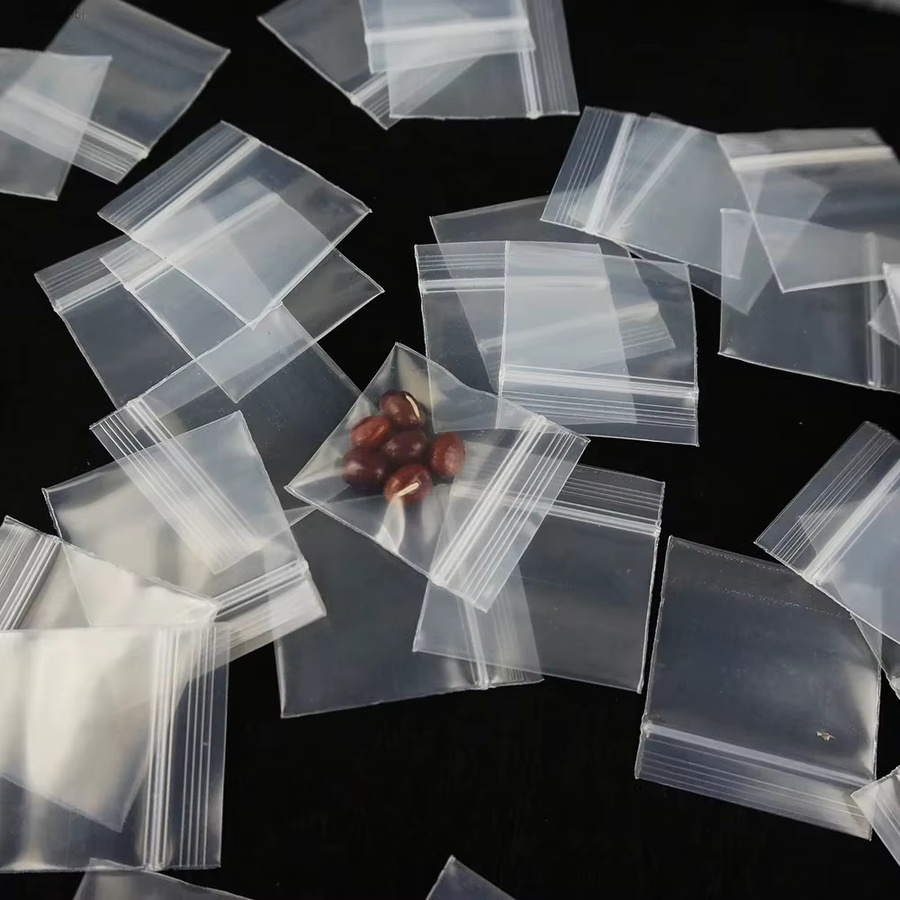 1000 Stück Transparente PE Druckverschlussbeutel Wiederverwendbare Mini Zipper Bags aus Kunststoff - Bild 4
