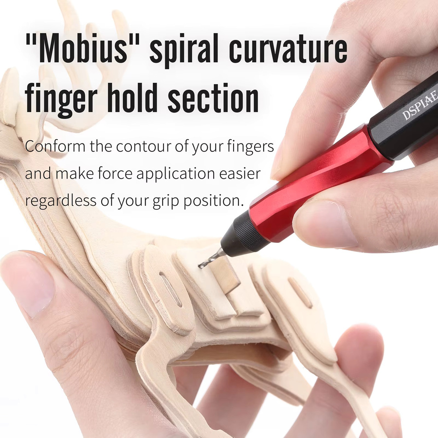 DSPIAE AT-MHD Mobius Handbohrer Hobbywerkzeug mit Spin-Lock-Doppellager in Rot - Bild 3