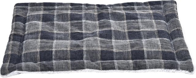 Heim Haustierdecke im Schottenlook mit Samt und Plüsch, kariert, B: 70 cm, T: 47 cm, H: 1 cm - Bild 1