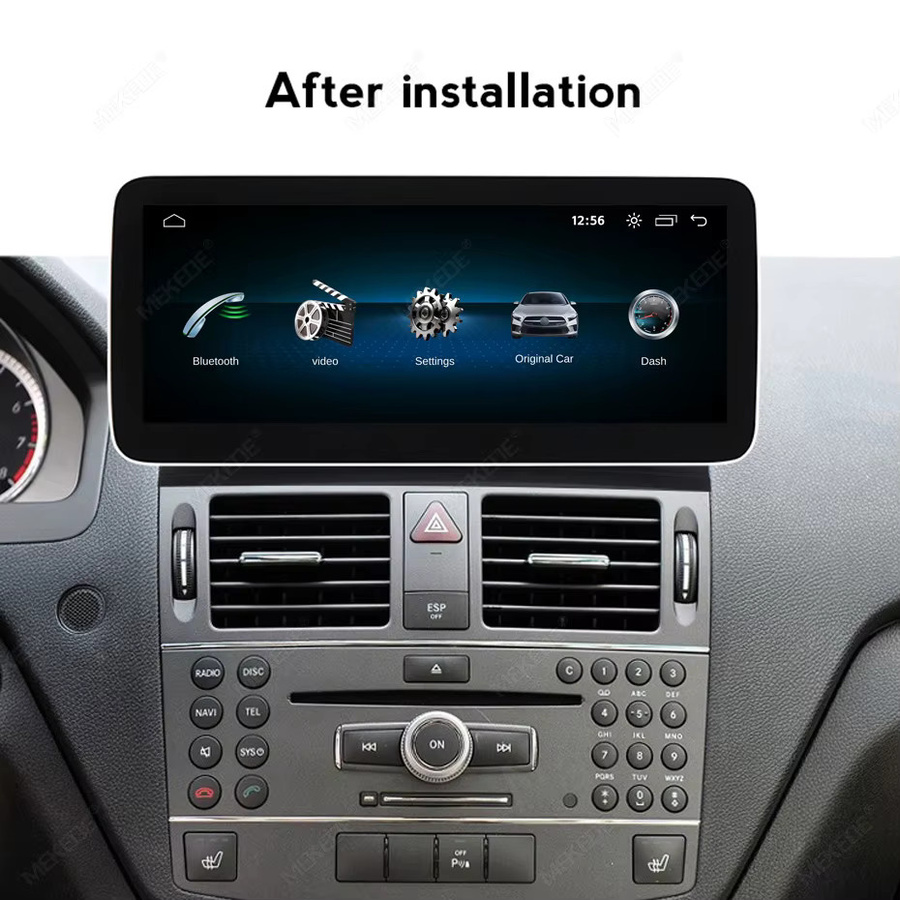 MEKEDE Linux System All-in-One Autoradio-Navigation mit QLED Multimedia-Display für Mercedes Benz C W204 (2008-2010) NTG 4.0, kabelloses CarPlay und Android Auto, Schwarz, 12,3 Zoll - Bild 5