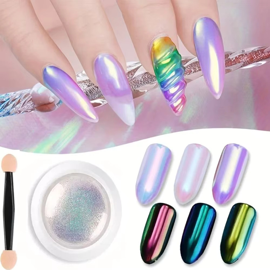MAFANAILS Nagelpulver Perle Effekt Aurora Chrom, Unisex - Bild 3