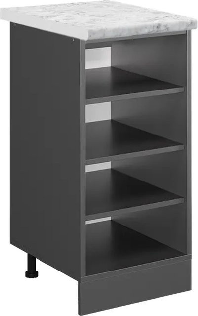Vicco Küchenregal R-Line Offener Küchenschrank Anthrazit/Weiß mit Marmor-Optik B/T/H: 44,0 x 15,6 x 82,0 cm - Bild 1