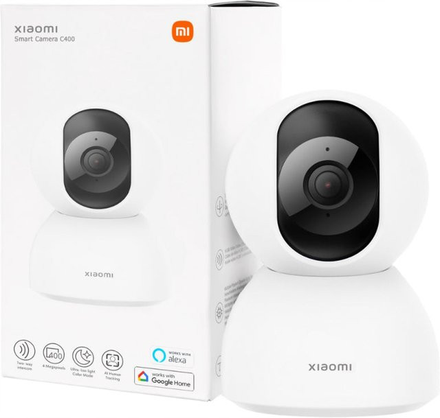 Xiaomi Smart Camera C400 WLAN Überwachungskamera mit 2K 4MP Auflösung, 360° Sichtfeld und Nachtsicht, Weiß - Bild 1