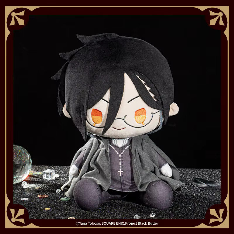 Aniplex Black Butler Chibi sitzende Plüschpuppen Sebastian Michaelis Ciel Phantomhive - Bild 2