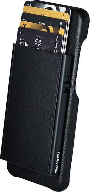 Tru Virtu Click & Slide Pay & Phone Kartenetui und Smartphonehülle für Samsung Galaxy S8 in Nappa Black/Black - Bild 1