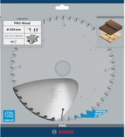 Bosch Optiline Wood Hartmetall Kreissägeblatt für Tischkreissägen, Farbe: Silber, Durchmesser: 250 mm, Bohrung: 30 mm, Zähne: 40 - Bild 2