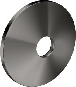 Hansgrohe Verlängerungsrosette aus Metall in Schwarz Chrom, Durchmesser: 90 mm - Bild 1